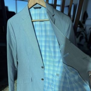 Banana Republic mens seersucker sport coat blazer